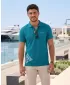 Tricou pentru bărbați cu guler ALTISPORT ALM013203 TURCOAZ ÎNCHIS