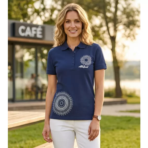  Tricou de damă cu guler ALTISPORT ALW024210 ALBASTRU MIEZUL NOPȚII 