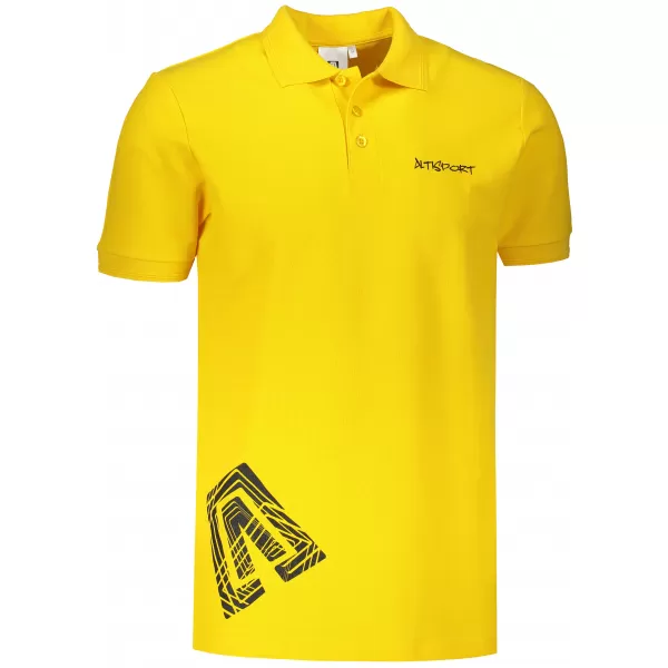  Tricou pentru bărbați cu guler ALTISPORT ALM013203 GALBEN 