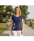 Tricou pentru femei ALTISPORT ALW055122 ALBASTRU MIEZ DE NOAPTE/ROZ