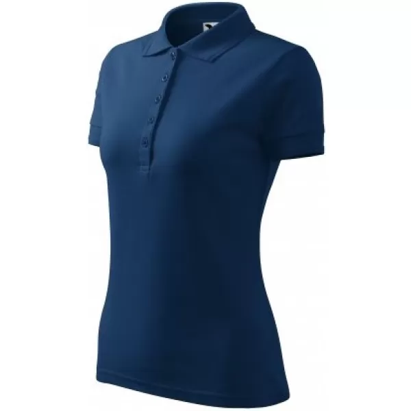  Tricou de damă cu guler MALFINI PIQUE POLO 210 ALBASTRU MIEZUL NOPȚII 