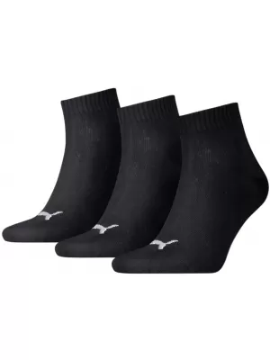 Șosete PUMA QUARTER PLAIN 3P NEGRU