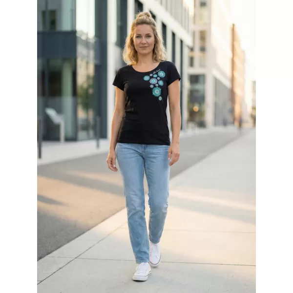  Tricou pentru femei ALTISPORT ALW053122 TURCOAZ NEGRU 