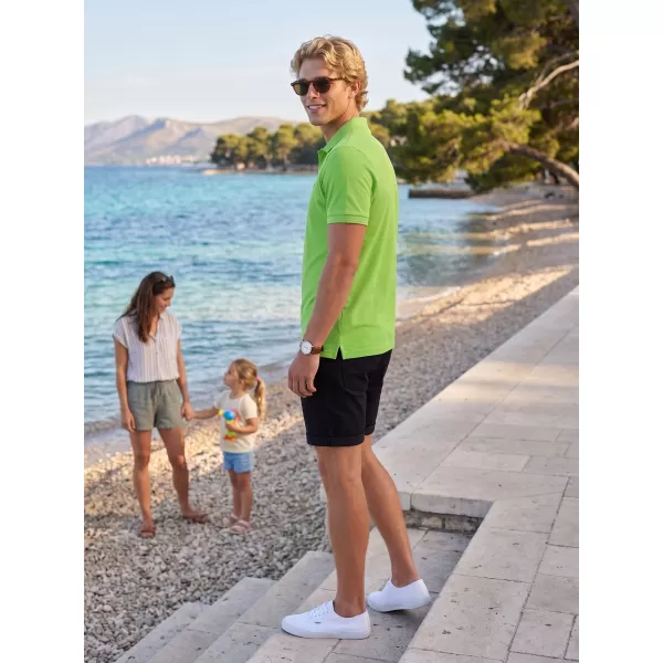  Tricou pentru bărbați cu guler ALTISPORT ALM013203 MĂR VERDE 