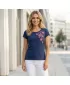 Tricou pentru femei ALTISPORT ALW053122 ALBASTRU MIEZ DE NOAPTE/ROZ