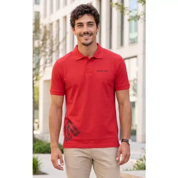  Tricou pentru bărbați cu guler ALTISPORT ALM013203 ROȘU 