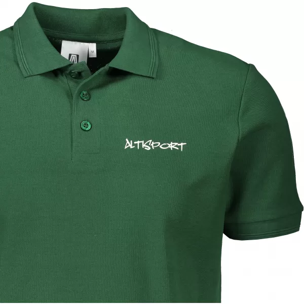  Tricou pentru bărbați cu guler ALTISPORT ALM013203 STICLA VERDE 