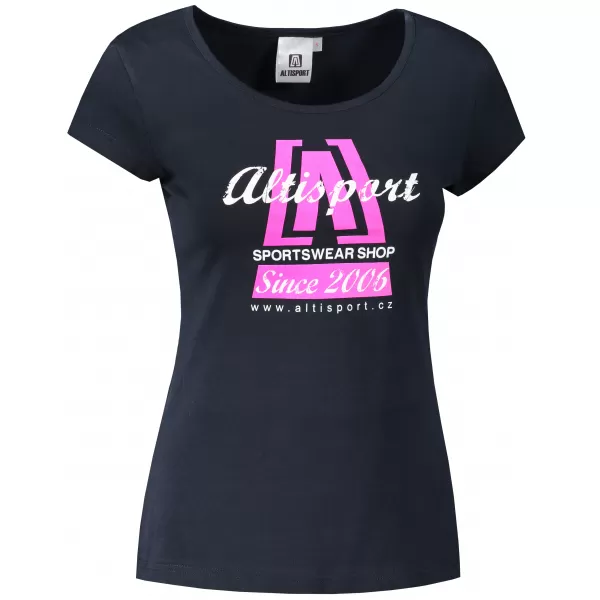  Tricou pentru femei ALTISPORT ALW047122 BLEUMARIN/ROZ 
