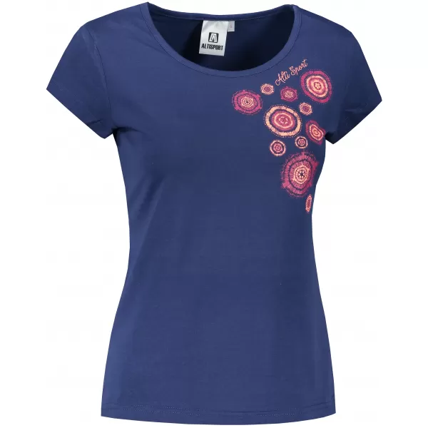  Tricou pentru femei ALTISPORT ALW053122 ALBASTRU MIEZ DE NOAPTE/ROZ 