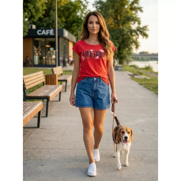  Tricou pentru femei KIXMI LEA ROȘU 