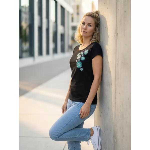  Tricou pentru femei ALTISPORT ALW053122 TURCOAZ NEGRU 