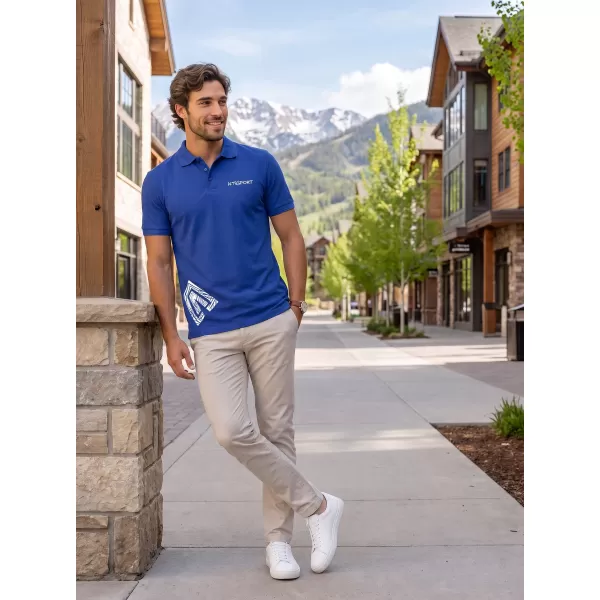  Tricou pentru bărbați cu guler ALTISPORT ALM013203 ALBASTRU REGAL 