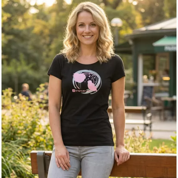  Tricou pentru femei ALTISPORT ALW050122 NEGRU ROZ 