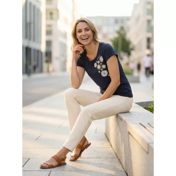  Tricou pentru femei ALTISPORT ALW053122 BLEUMARIN/AURIU 