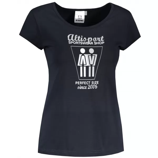  Tricou pentru femei ALTISPORT ALW049122 BLEUMARIN/ARGINTIU 
