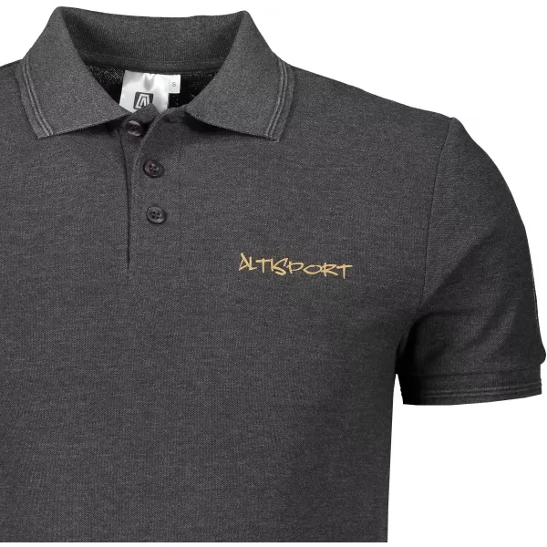  Tricou pentru bărbați cu guler ALTISPORT ALM013203 EVIDENȚIERE ANTRACIT 