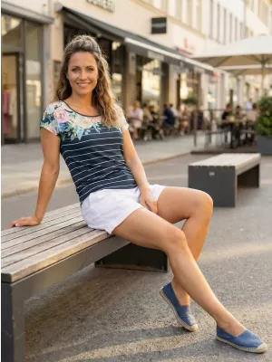 Tricou pentru femei KIXMI LOREN ALBASTRU INCHIS