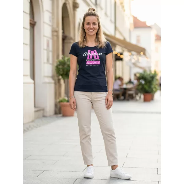  Tricou pentru femei ALTISPORT ALW047122 BLEUMARIN/ROZ 