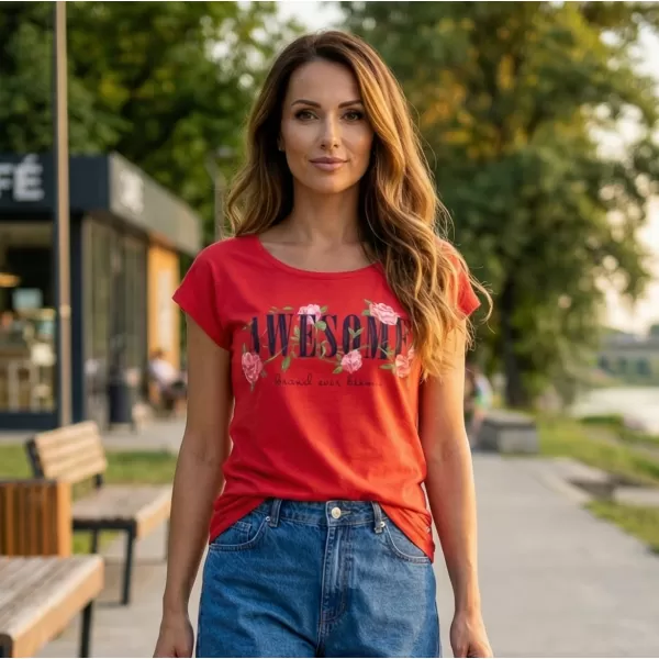  Tricou pentru femei KIXMI LEA ROȘU 