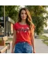 Tricou pentru femei KIXMI LEA ROȘU