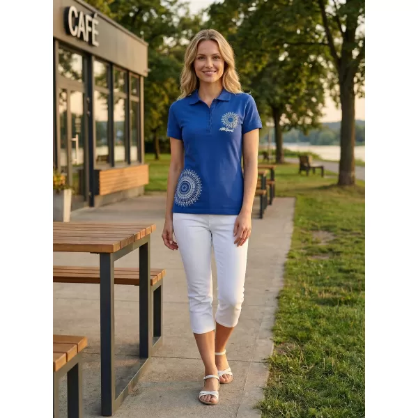  Tricou de damă cu guler ALTISPORT ALW024210 ALBASTRU REGAL 