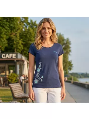 Tricou pentru femei ALTISPORT ALW055122 ALBASTRU MIEZUL NOPȚII