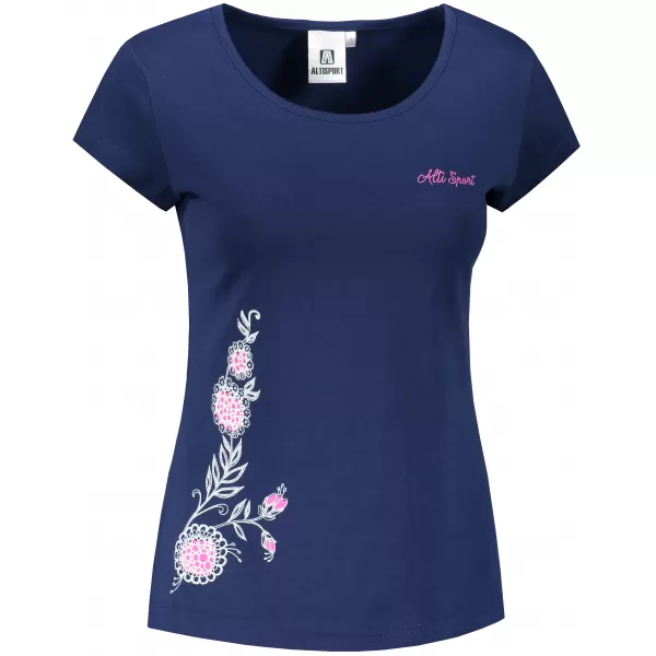  Tricou pentru femei ALTISPORT ALW055122 ALBASTRU MIEZ DE NOAPTE/ROZ 
