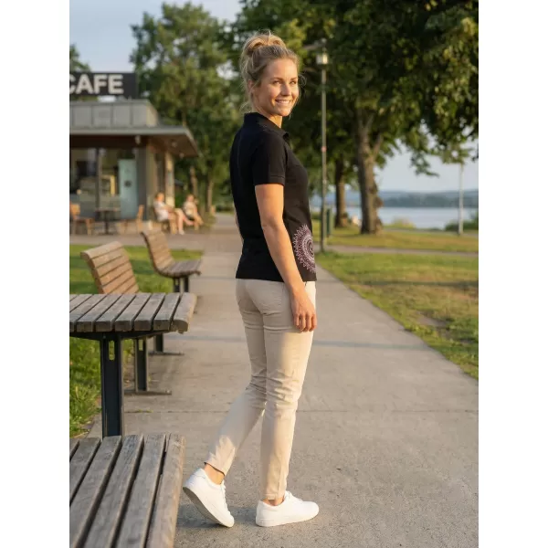  Tricou de damă cu guler ALTISPORT ALW024210 NEGRU ROZ 