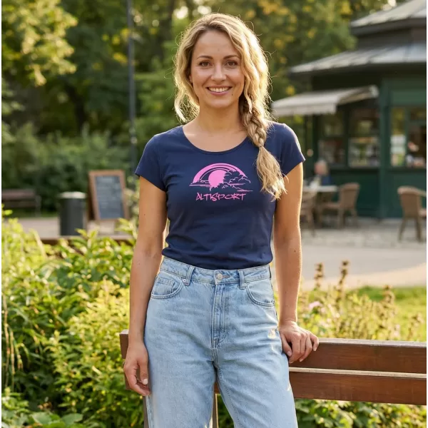  Tricou pentru femei ALTISPORT ALW044122 ALBASTRU MIEZUL NOPȚII 