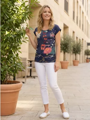 Tricou pentru femei KIXMI LAILA ALBASTRU INCHIS