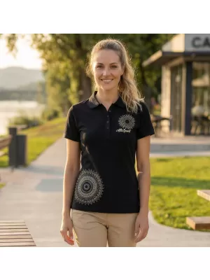 Tricou de damă cu guler ALTISPORT ALW024210 ALBASTRU MARIN