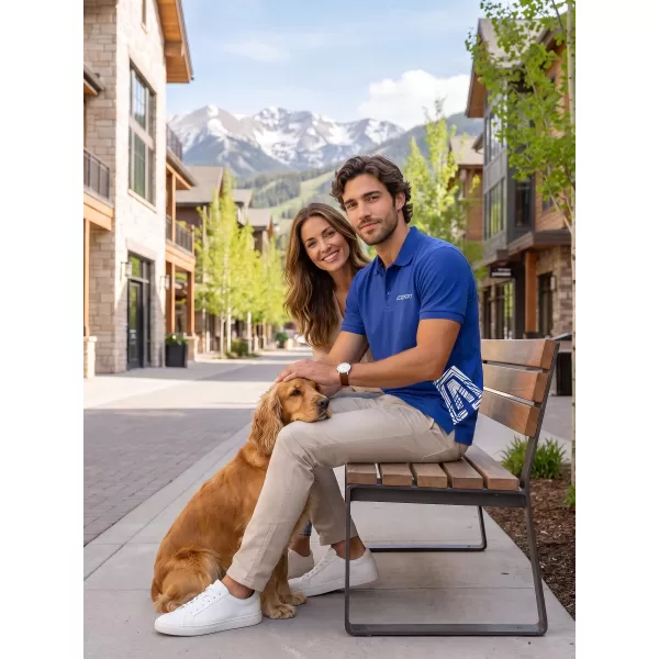  Tricou pentru bărbați cu guler ALTISPORT ALM013203 ALBASTRU REGAL 