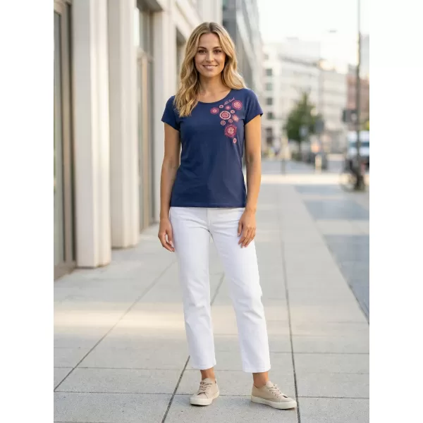  Tricou pentru femei ALTISPORT ALW053122 ALBASTRU MIEZ DE NOAPTE/ROZ 