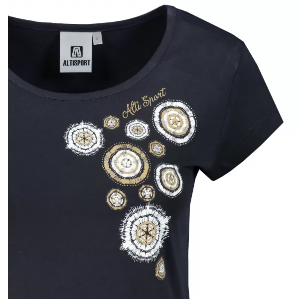  Tricou pentru femei ALTISPORT ALW053122 BLEUMARIN/AURIU 