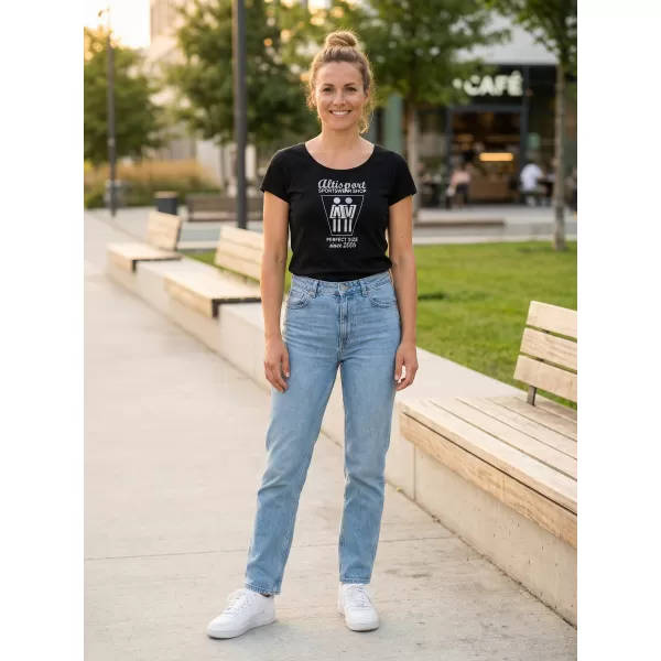  Tricou pentru femei ALTISPORT ALW049122 NEGRU SI ARGINTIU 