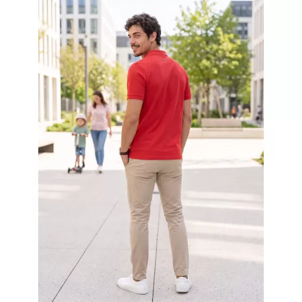  Tricou pentru bărbați cu guler ALTISPORT ALM013203 ROȘU 