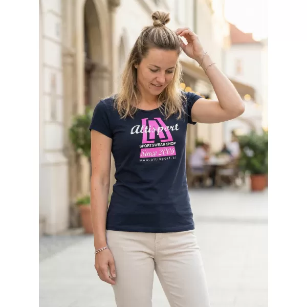  Tricou pentru femei ALTISPORT ALW047122 BLEUMARIN/ROZ 