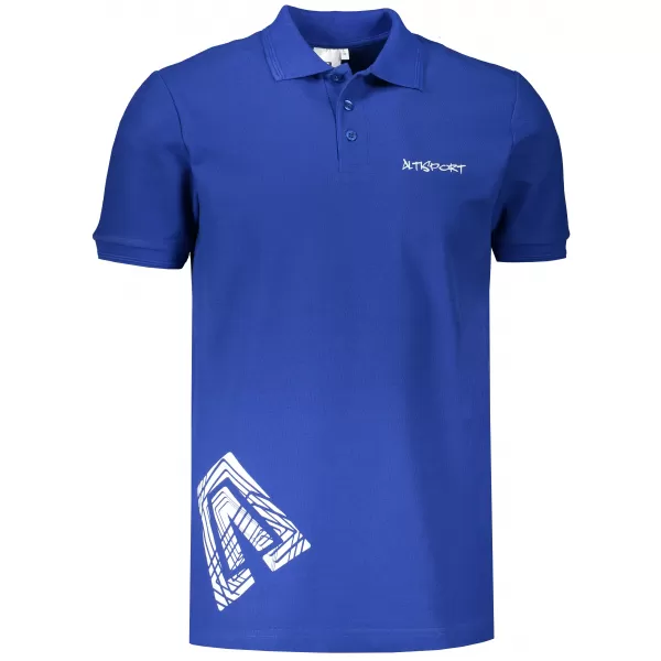  Tricou pentru bărbați cu guler ALTISPORT ALM013203 ALBASTRU REGAL 