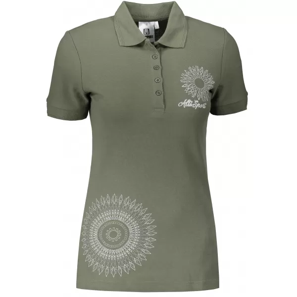  Tricou de damă cu guler ALTISPORT ALW024210 KAKI 