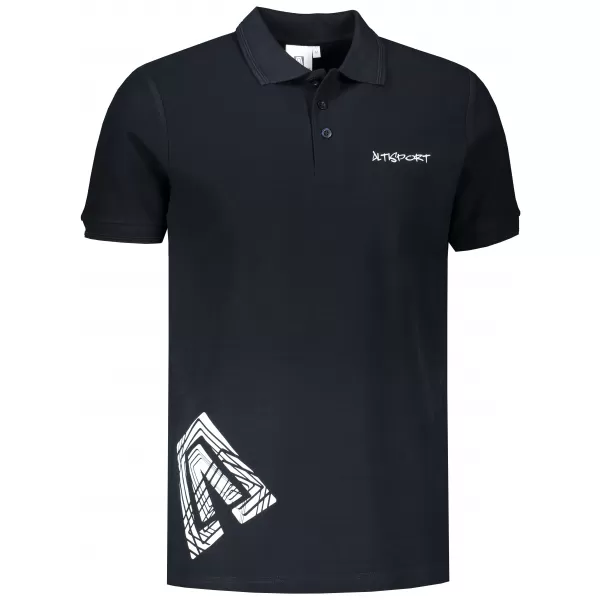  Tricou pentru bărbați cu guler ALTISPORT ALM013203 ALBASTRU MARIN 