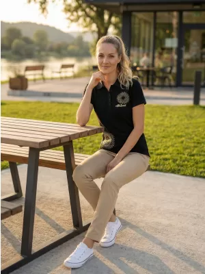 Tricou de damă cu guler ALTISPORT ALW024210 ALBASTRU MARIN