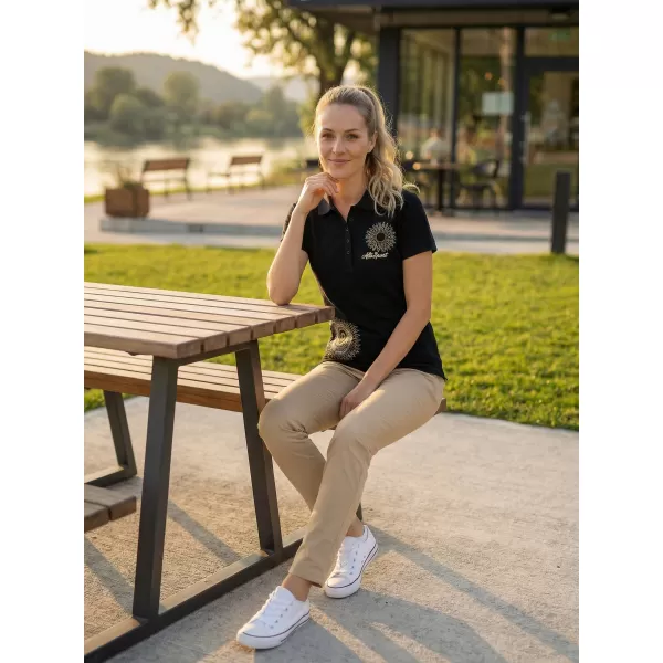  Tricou de damă cu guler ALTISPORT ALW024210 ALBASTRU MARIN 