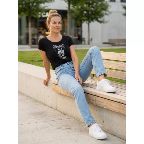  Tricou pentru femei ALTISPORT ALW049122 NEGRU SI ARGINTIU 