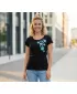 Tricou pentru femei ALTISPORT ALW053122 TURCOAZ NEGRU