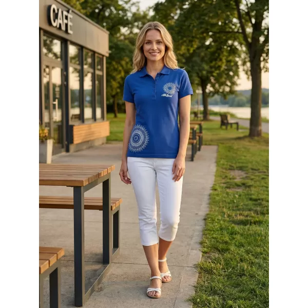  Tricou de damă cu guler ALTISPORT ALW024210 ALBASTRU REGAL 