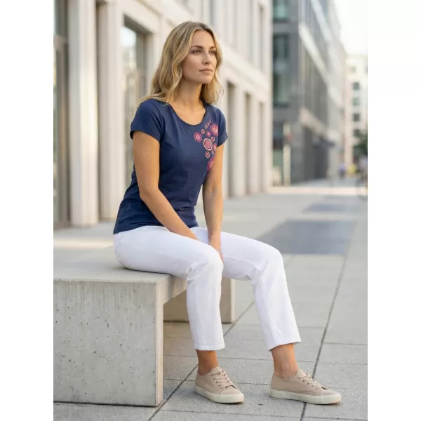  Tricou pentru femei ALTISPORT ALW053122 ALBASTRU MIEZ DE NOAPTE/ROZ 