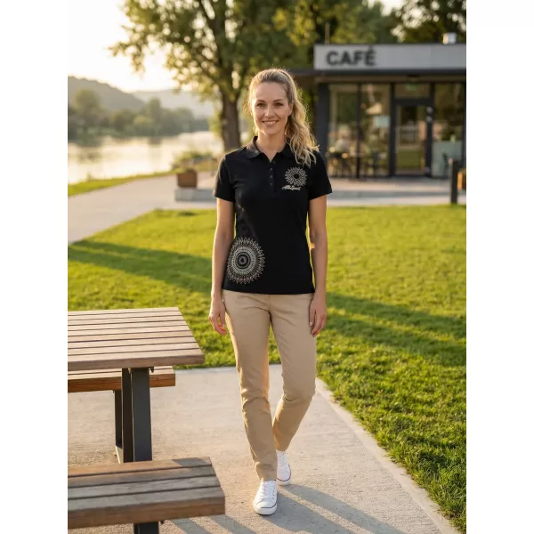  Tricou de damă cu guler ALTISPORT ALW024210 ALBASTRU MARIN 