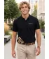 Tricou pentru bărbați cu guler ALTISPORT ALM013203 NEGRU SI AURIU