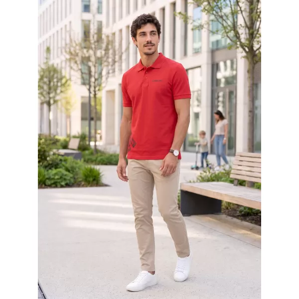  Tricou pentru bărbați cu guler ALTISPORT ALM013203 ROȘU 