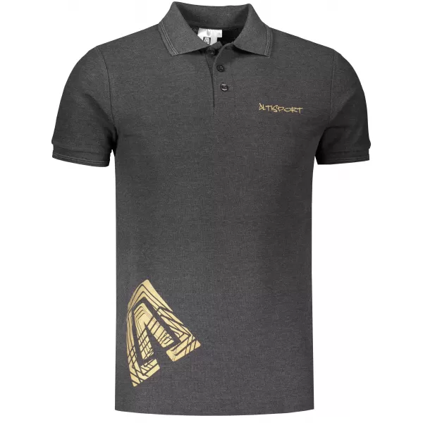  Tricou pentru bărbați cu guler ALTISPORT ALM013203 EVIDENȚIERE ANTRACIT 